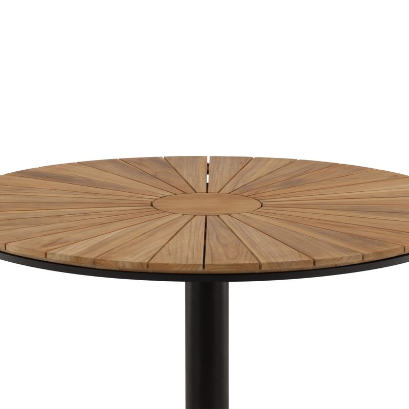 Table à manger extérieur Croft – Noir