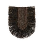 Déco Murale Dada - Noir en fibres naturelles tressées, déco murale bohème artisanale