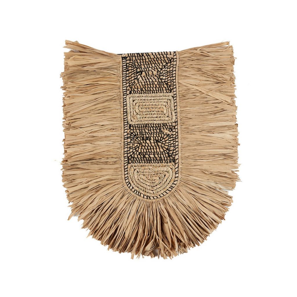 Déco Murale Dada – Naturel, décoration murale en fibres naturelles avec franges