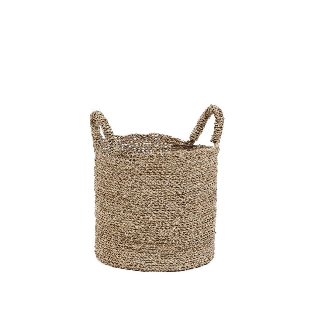 Panier Sensity - S en jonc de mer tressé, petit panier de rangement en fibres naturelles pour décoration intérieure
