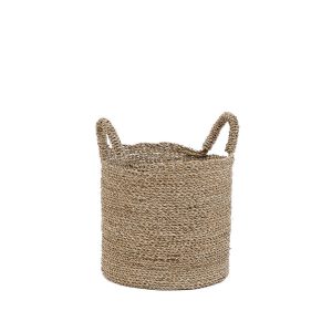 Panier Sensity - S en jonc de mer tressé, petit panier de rangement en fibres naturelles pour décoration intérieure