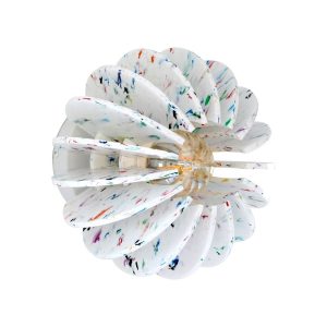 Applique Boule Wrecking - blanc en plastique recyclé design terrazzo luminaire mural contemporain