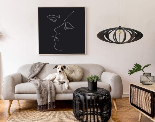 Suspension bois noir SINGING - D65