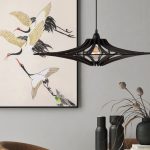 Suspension bois noir Singing D65cm (Sans Diffuseur) (5) Suspension bois noir SINGING - D65