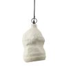 Suspension Moloko - Blanc - S en papier mâché artisanal, luminaire suspendu au style naturel