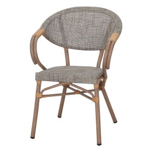 chaise extérieur alu et textiléne porto_esprit-rotin (3) Chaise extérieur Porto en aluminium imitation bambou avec assise textilène pour terrasse ou jardin