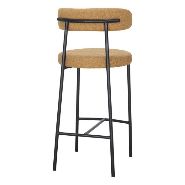 tabouret de bar tapissé abora moutarde_esprit rotin (1) Tabouret de bar Abora