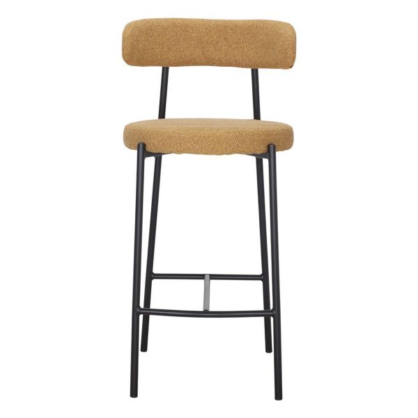 tabouret de bar tapissé abora moutarde_esprit rotin (2) Tabouret de bar Abora