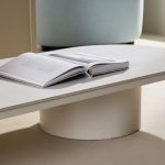 Table basse Alba beige 190 x 60 cm – Pierre frittée