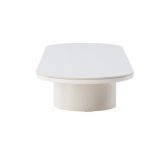 Table basse Alba beige 190 x 60 cm – Pierre frittée