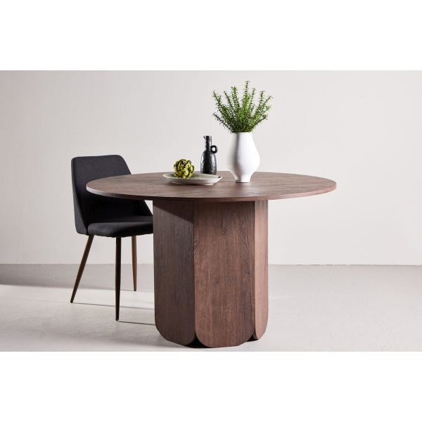 Table ronde de salle à manger Telma 120 cm - Marron