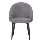 Chaise rembourrée grise Clara
