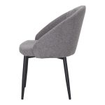 Chaise rembourrée grise Clara