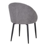 Chaise rembourrée grise Clara