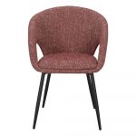 Chaise rembourrée bordeaux Gina
