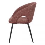 Chaise rembourrée bordeaux Gina