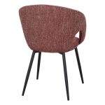 Chaise rembourrée bordeaux Gina