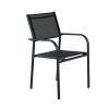 Fauteuil de jardin Sam en textilène empilable lot de 2 pour terrasse