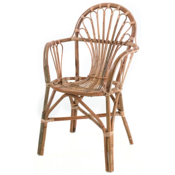 fauteuil en rotin malo _ esprit rotin home (4) Fauteuil en rotin Malo avec dossier en éventail ajouré, fauteuil rotin Manau pour salon ou véranda