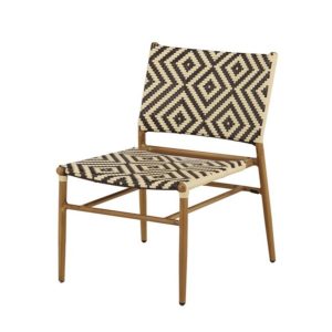 Fauteuil de jardin Calas en rotin synthétique avec structure aluminium pour terrasse