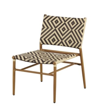 Fauteuil de jardin Calas en rotin synthétique avec structure aluminium pour terrasse