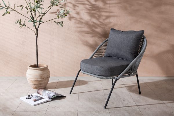 fauteuil lounge lido gris_esprit rotin home (1) Fauteuil de jardin Lido – lot de 2