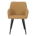 Chaise rembourrée moutarde Cliford