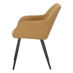 Chaise rembourrée moutarde Cliford