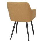Chaise rembourrée moutarde Cliford