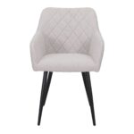 fauteuil tapissé cliford (2) Chaise rembourrée beige Cliford
