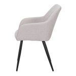 fauteuil tapissé cliford (3) Chaise rembourrée beige Cliford
