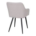fauteuil tapissé cliford (4) Chaise rembourrée beige Cliford
