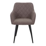 fauteuil tapissé cliford (6) Chaise rembourrée marron Cliford