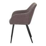 fauteuil tapissé cliford (7) Chaise rembourrée marron Cliford