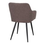 fauteuil tapissé cliford (8) Chaise rembourrée marron Cliford