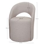 Pouf tissu Dune
