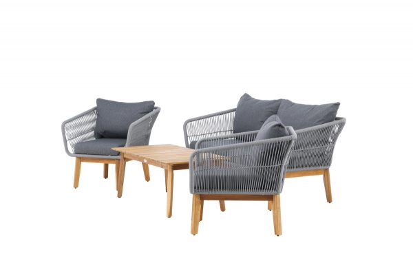 Salon de jardin Cherbourg - Gris