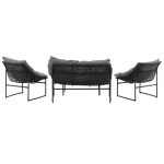 Salon de jardin Tilia - Noir
