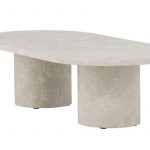 Table basse Alba beige 120 x 60 cm – Effet marbre