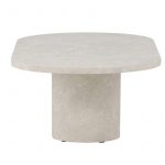 Table basse Alba beige 120 x 60 cm – Effet marbre