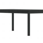 Table de jardin Jeanne en teck noir rectangulaire 6 places pour terrasse