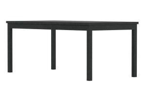 Table de jardin Jeanne en teck noir rectangulaire 6 places pour terrasse