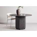 Table ronde de salle à manger Telma 120 cm - Noire
