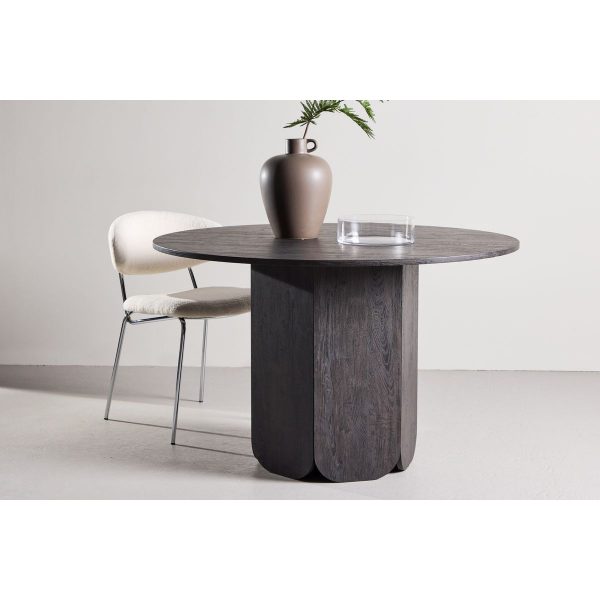 Table ronde de salle à manger Telma 120 cm - Noire