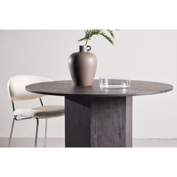 Table ronde de salle à manger Telma 120 cm - Noire