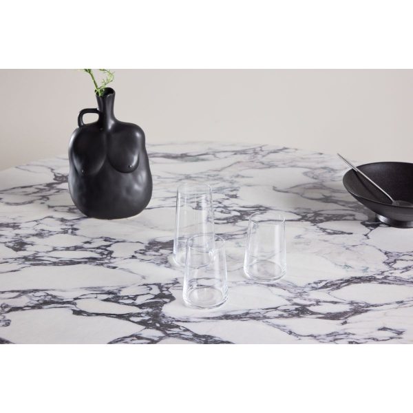 Table ronde de salle à manger Telma 120 cm - Plateau gris