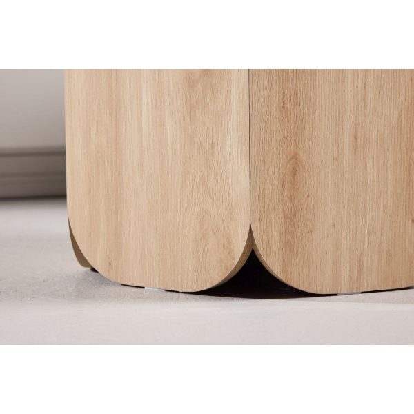 Table ronde de salle à manger Telma 120 cm - Plateau gris