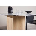 Table ronde de salle à manger Telma 120 cm - Plateau gris