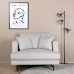 Fauteuil de salon beige Soren
