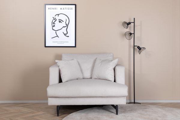 Fauteuil de salon beige Soren